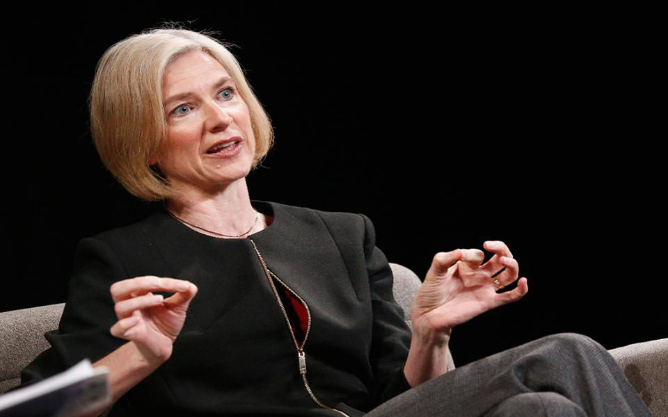 Image of Jennifer Doudna speaking at WIRED conference