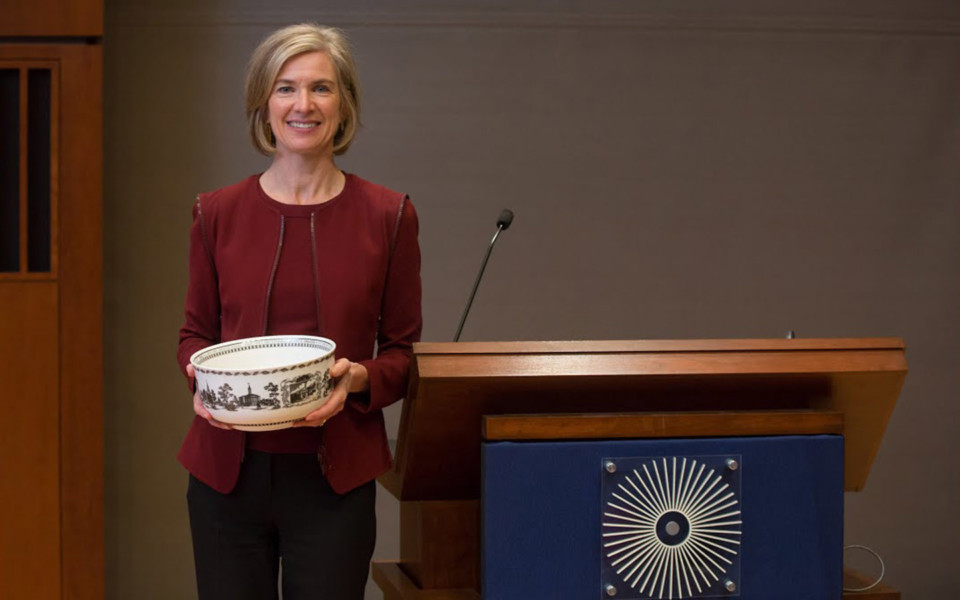 Image of Jennifer Doudna at Ullyot Public Affairs Lecture