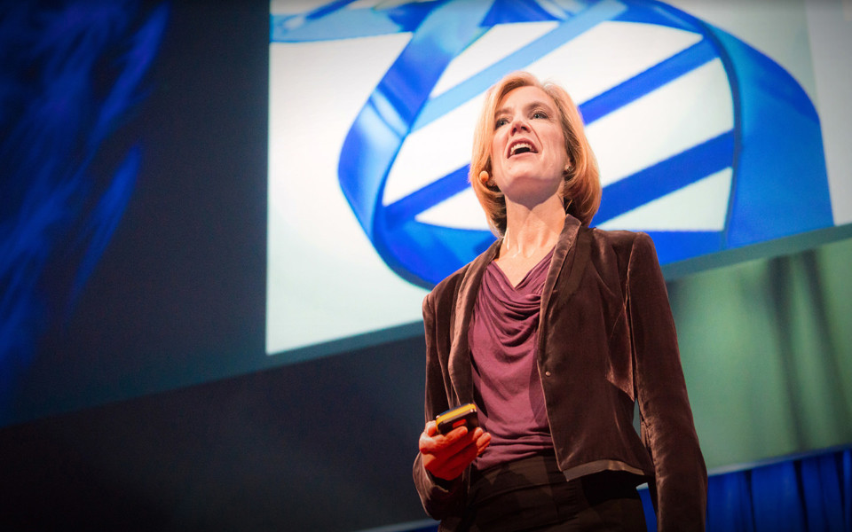 Doudna giving TED Talk on CRISPR