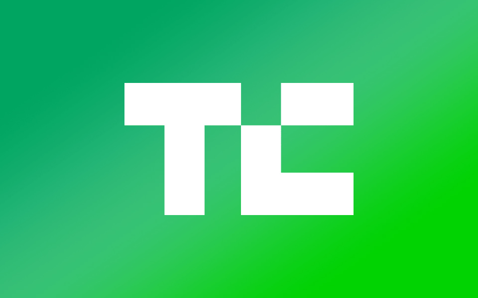Green and white TechCrunch logo