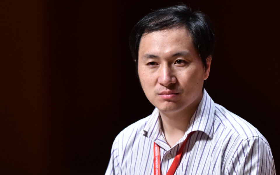 Image of He Jiankui at Second International Summit on Human Genome Editing in Hong Kong