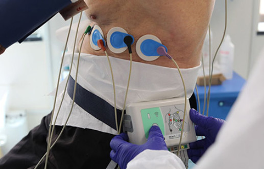 Image of a patient undergoing monitoring tests