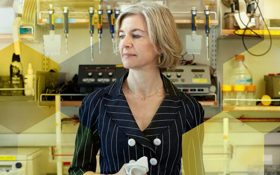 Jennifer Doudna in her laboratory